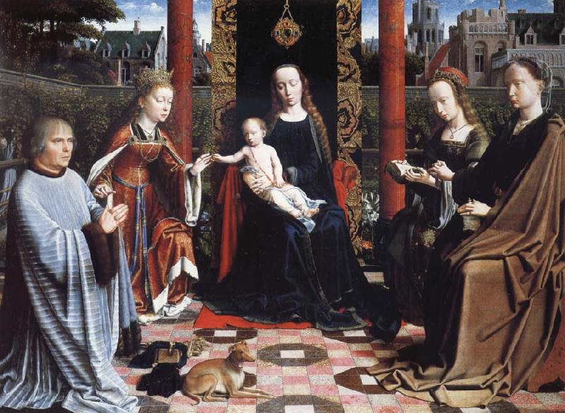 Gerard David THe Virgin and Child with Saints and Donor Norge oil painting art